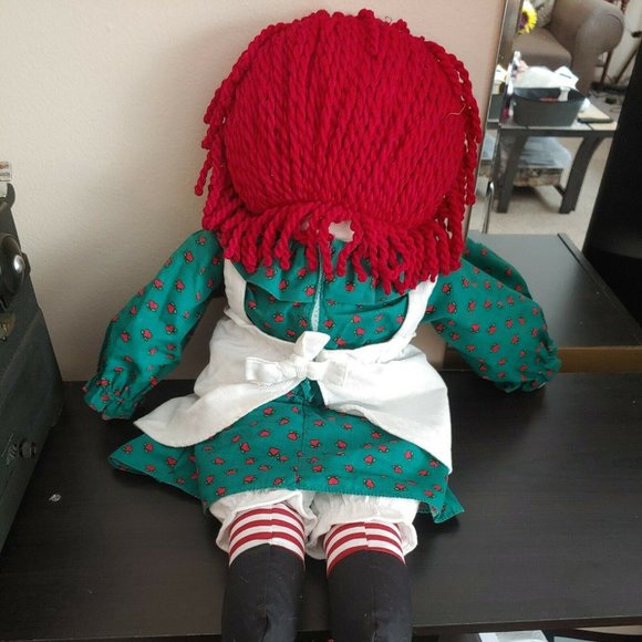 Vintage Raggedy Ann doll By snowden 1998 Christmas color red and green… - Picture 5 of 6